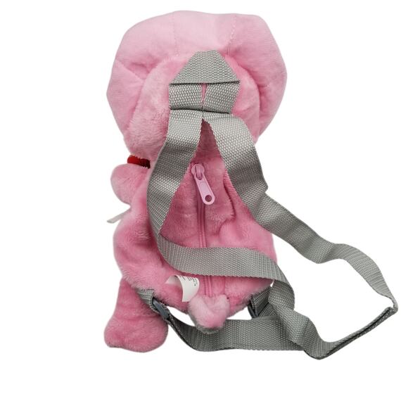 Chupa Chups Pink Triceratops Dinosaur Plush Backpack Promo Carry Bag 12" +18mo - Picture 2 of 5